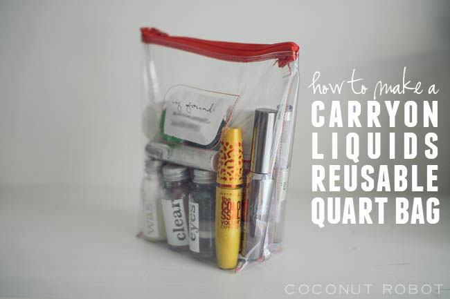 carryon liquids reusable quart bag